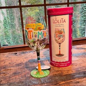 Lolita Colorful Retirement Wine Glass